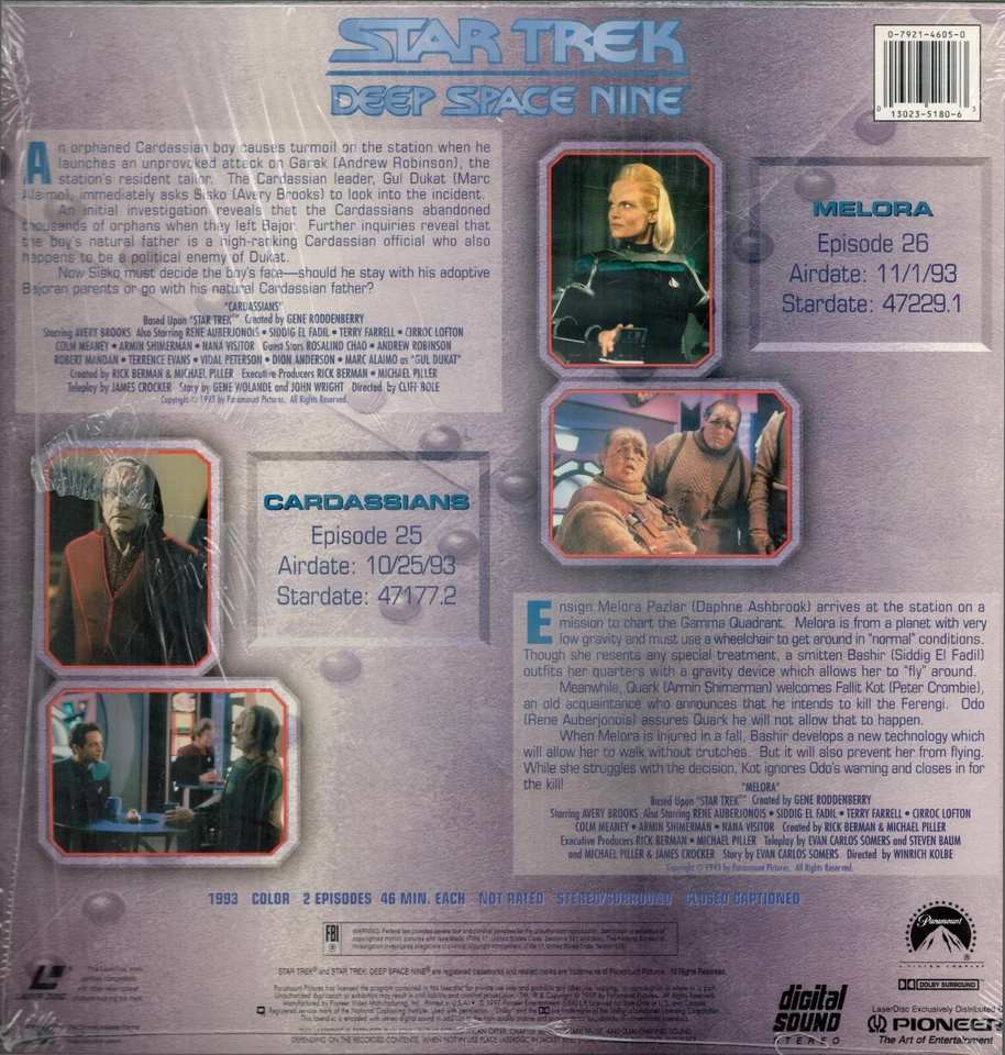 Star Trek DS9 #025/26: Cardassians/Melora Laserdisc - Image 2 of 2