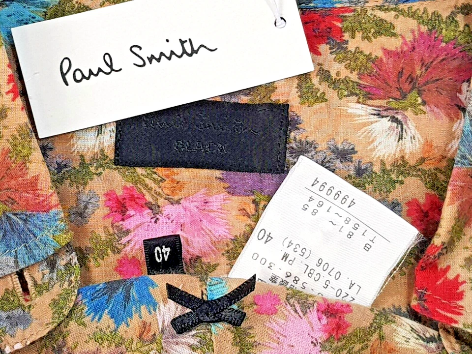 PAUL SMITH X Mujer Floral L/S CAMISA DE NOCHE Blusa U/S Suave - S - UK10/12 - £195 Foto 3 de 4