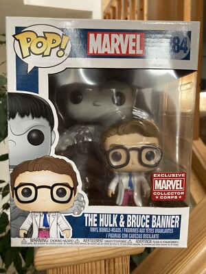 Marvel Collector Corps Exclusive The Hulk & Bruce Banner Funko Pop (284) - NM