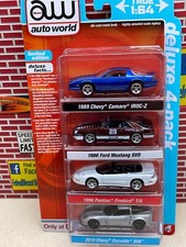 Auto World Target Exclusive 4 Pack Mobil Mustang SVO Camaro Firebird Corvette