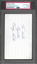 Tommy Bolt  PGA  1 Major SIGNED AUTOGRAPH 3x5 INDEX CARD  PSA / DNA AUTHENTIC  A