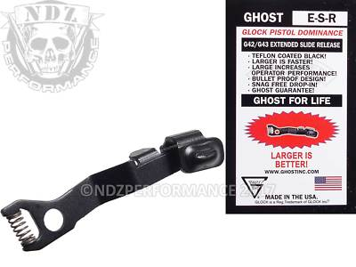 #ad For Glock 43 43X 48 Ghost Inc. Extended Slide Release GHO ESR4243 Black $19.95
