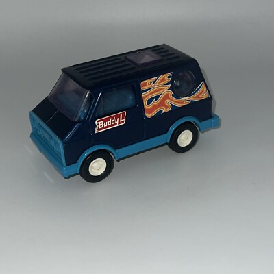 Vintage Buddy L  Blue Van w/Flames Excellent condition Made in Japan - 5'' Long
