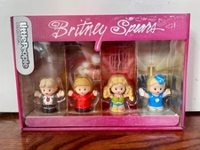 Fisher Price Little People BRITNEY SPEARS 4 Doll Set Oops I Did it Again, Baby++