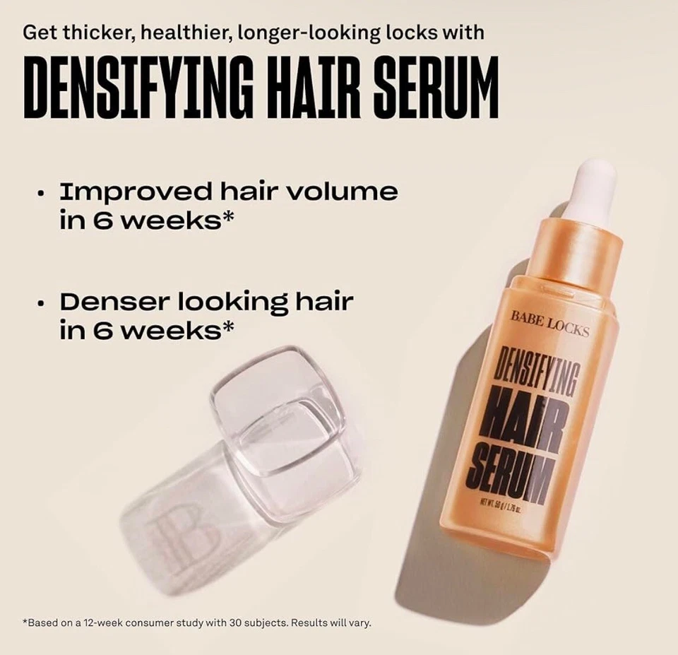 Babe Original Locks Densifying Hair Serum for Men and Women, Promotes Thickness - Image 2 of 4