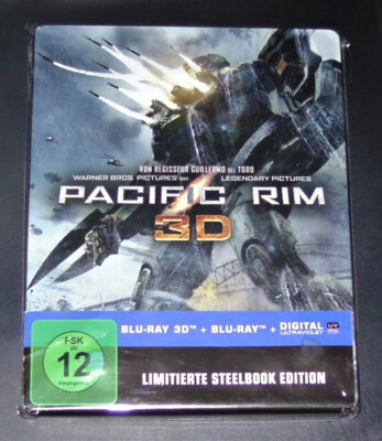 PACIFIC RIM 3D BLU RAY + BLU RAY LIMITIERTE STEELBOOK SCHNELLER VERSAND NEU &OVP