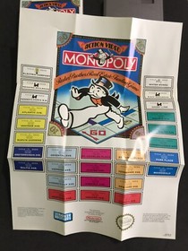 Monopoly Nintendo Nes Ntsc Am&eacute;ricain Usa Usag&eacute; Complet Beau