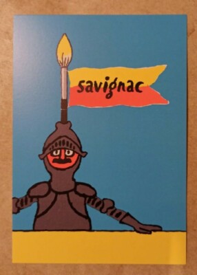 1988 Raymond SAVIGNAC postcard Chez Simon Chaye Honfleur  