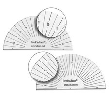 ProRadian pi Protractors: /24 and 0.1 rad for Geometry, PreCalc, Calculus