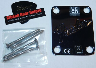 Fender American Performer Stratocaster Neck Plate Chrome Guitar Parts Project U
