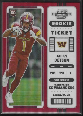 2022 Panini Contenders Optic Jahan Dotson #77 Red Prizm /175