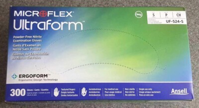 MicroFlex UltraForm Powder-Free Nitrile 300 Gloves Small UF-524-S