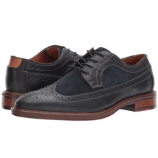 Johnston & Murphy Warner wingtip mens sz 9DBlue leather and suede 