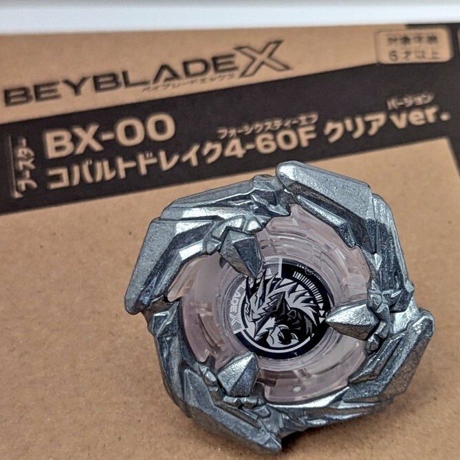 BEYBLADE X BX-00 Cobalt Drake 4-60F Clear Color limited New In