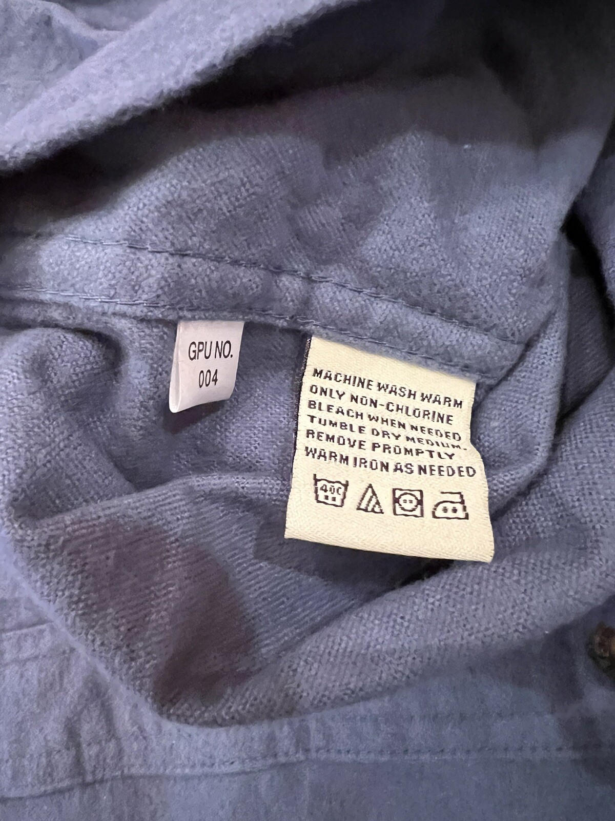 Levi's Men's 100% COTTON Blue Long Sleeve Flannel Shirt Size XL NWT