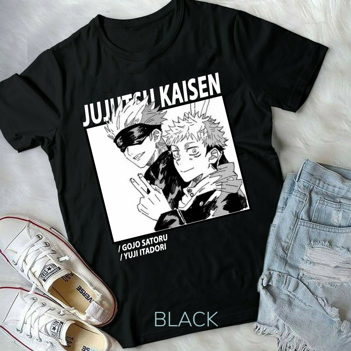 Jujutsu Kaisen T-Shirt, Anime, Gojo and Yuji Jujutsu Kaisen Merch 