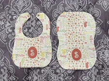 NEW Handmade Bib And Burp Cloth With “S”