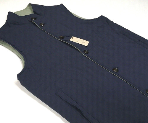 Peter Millar Reversible Acolchado Elastizado Suave Campo de Golf Chaqueta Chaleco Caballero
