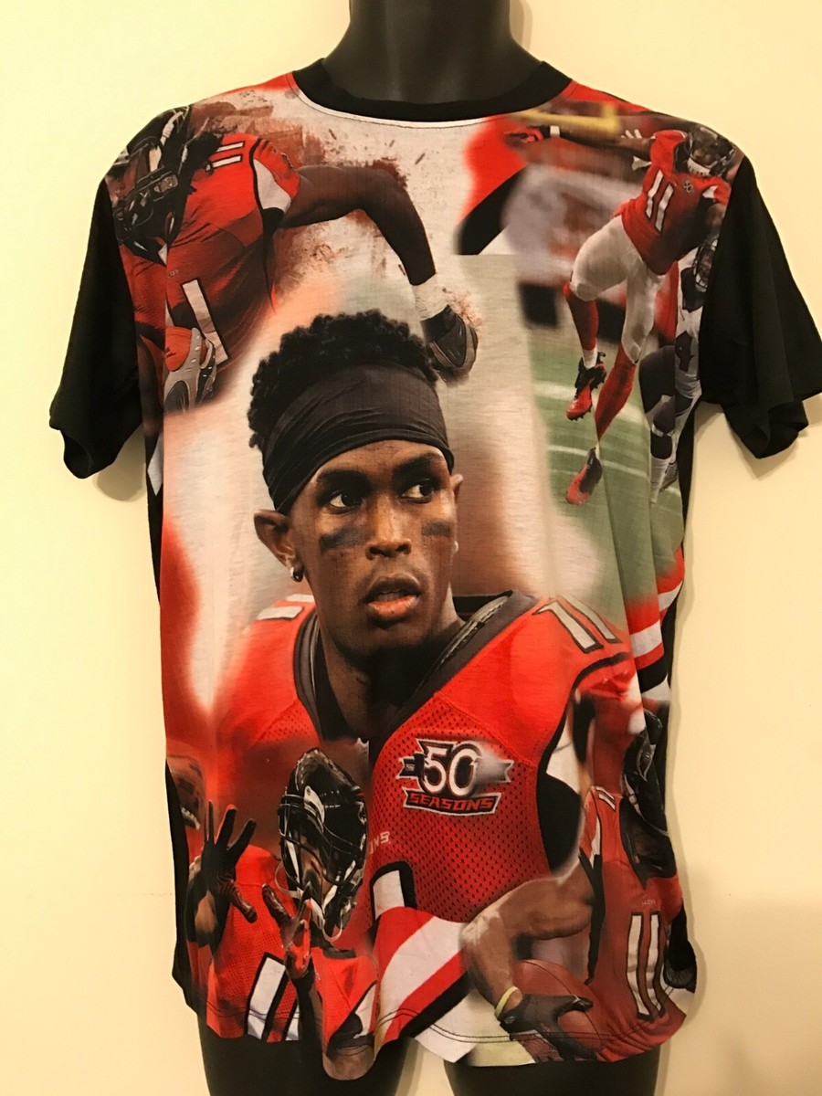 Atlanta falcons t shirt large Julio Jones sublimation 100