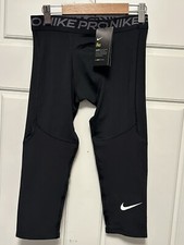 NEW Nike Pro Boys Training Tight Fit COLLANT Tights Size L Large BLACK NWT - B17