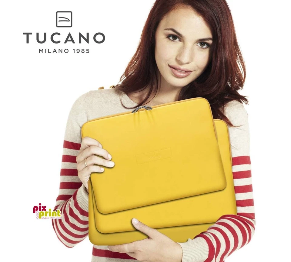Custodia in similpelle per Notebook 13" e 14" - Tucano Today Sleeve - GIALLO - Immagine 4 di 4