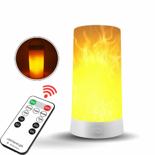 USB LED Flamme Licht Nachtlicht Fackel Feuer Lampe Flackernde Flammenlicht** - Bild 7 von 16