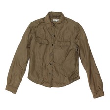 Aspesi Womens Brown Lightweight Nylon Snap Popper Jacket | Vintage Designer Vtg