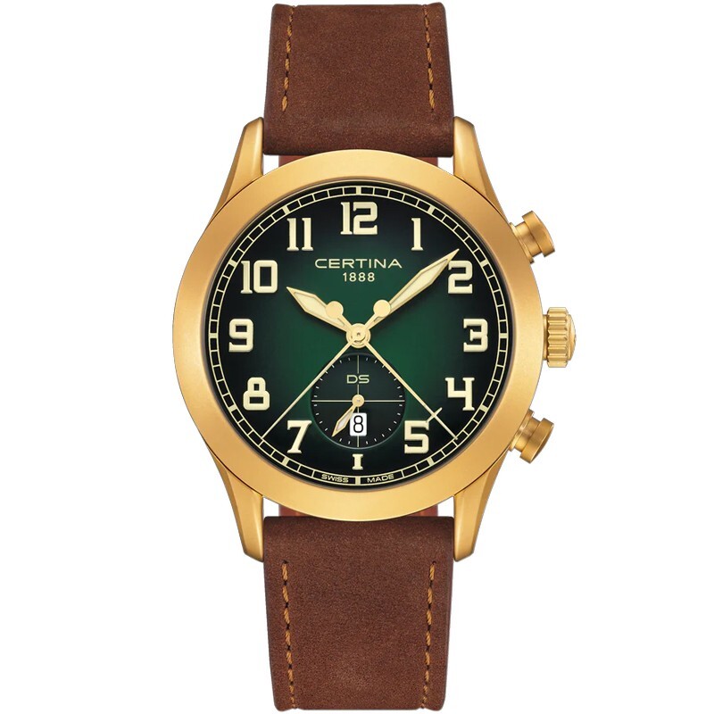 Certina DS Pilot 43mm Green Dial Men's Watch C0246173609200 | eBay