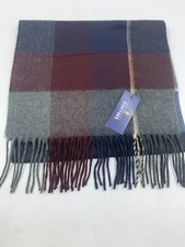 Stafford Mens Scarf Fringe Warm Soft Business Casual Fleece Plaid Flannel NEW