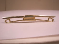 2-1/16" Knife Edge Gold Tone Vintage SWANK Collar Bar L113