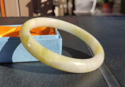 Natürliches Jade Armband 61mm Armband Kristalltherapie Jade Bracelet Reiki