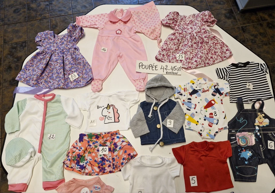 VETEMENTS NEUFS POUR POUPEES DE 42 A 45  CM  OU CHAUSSURES  AU CHOIX N°2 A - Photo 3/4