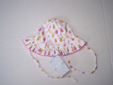 Kissy Kissy Boutique Girls Floppy Hat Size LG Multicolor Pineapple/Floral NWT