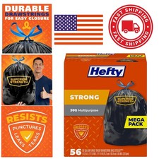Versatile 30 Gallon Trash Bags Unscented Drawstring for Cleanup Projects 56 Pack