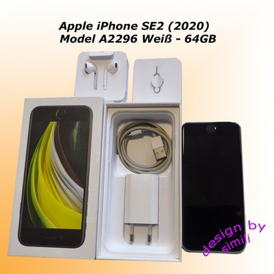 Apple iPhone SE 2. Gen - Model A2296 - 64GB - weiß (Ohne Simlock) OVP - geprüft