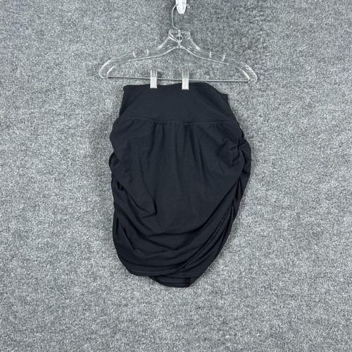 Athleta Transcend Skort Womens Medium Black Ruched High Rise Built-In Shorts