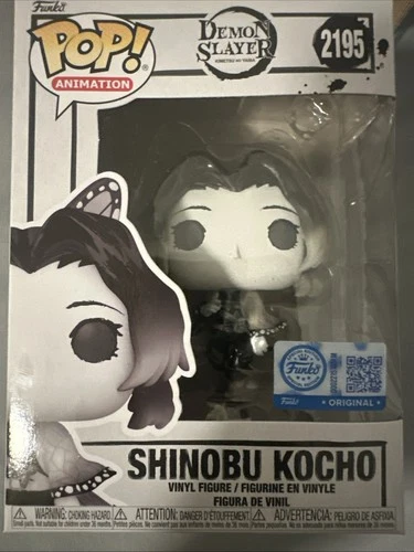 Funko Pop! Demon Slayer Shinobu Kocho (Sumi-Ink) #2195 Exclusive & Pop Protector