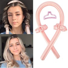 Heatless Curling Rod Headband No Heat Silk Curls Ribbon Hair Rollers Sleeping So