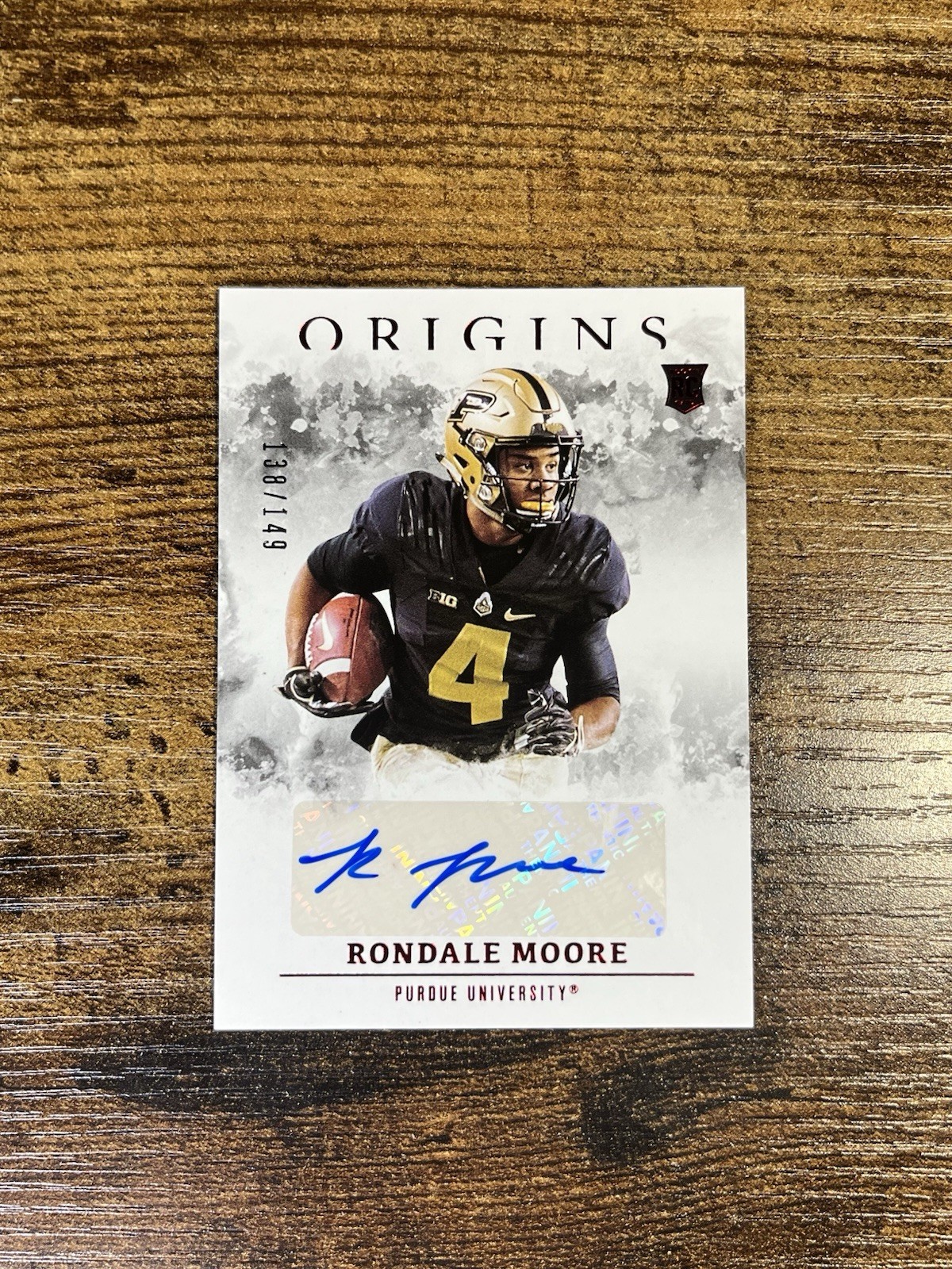 Rondale Moore Panini Chronicles Draft Picks Origins Rookie Autographs #RDM Red