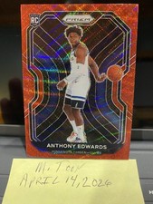 2020-21 Panini Prizm - Anthony Edwards #258 Ruby Wave Prizm (RC)