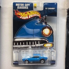 Hot Wheels  Motor City Classics '67 Camaro Blue With Goodyear Real riders, New