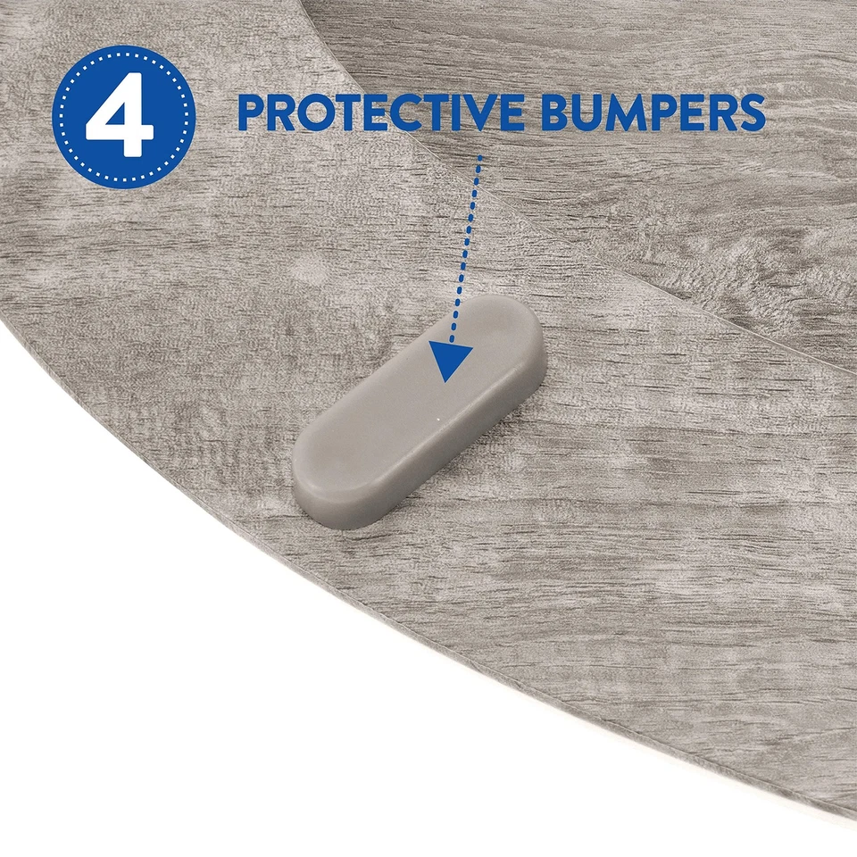 Asiento de inodoro paleta alargado de madera gris envejecida Home+Solutions Foto 3 de 4