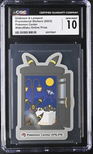 2023 CGC 10 Graded Pokemon Umbreon & Lampent Wakuwaku Online Prize