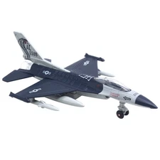 1/100 Fighter Aircraft F16 Jet Alloy Military Model Pull Back Simulation Plane C
