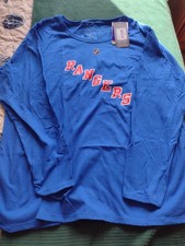 NWT Women's Reebok NHL Rangers blue long sleeve Zuccarell #36 Hockey size 2xl