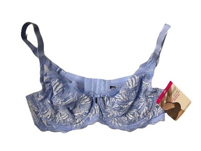 Paramour Blue Peridot Full Figure Unlined Lace Underwire Bra | Women s Size 40C