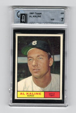 1961 Topps Baseball Set Break  #429 Al Kaline GAI 7 NM Detroit Tigers HOF