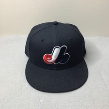 Montreal Expos Hat Cap Men Fitted 7 1/8 Blue Solid New Era 59Fifty MLB