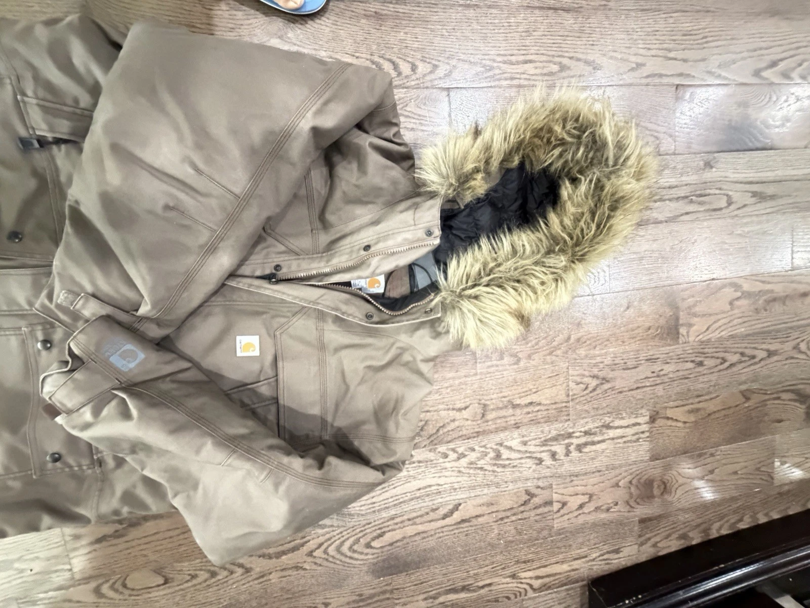 Carharttt X6807 Canyon Brown Quick Duck Sawtooth Parka Men's Size XL - product detail image 8