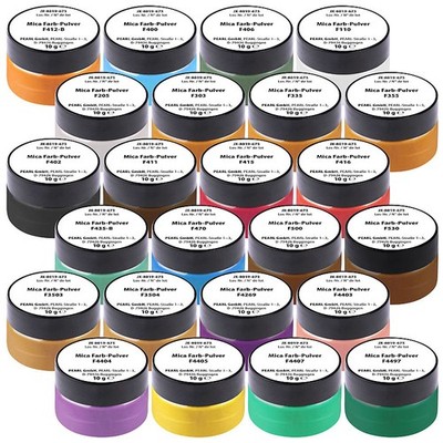 AGT Epoxi Farbpigmente: 24er-Set Mica-Farbpulver, je 10 g/Farbe für Epoxidharz
